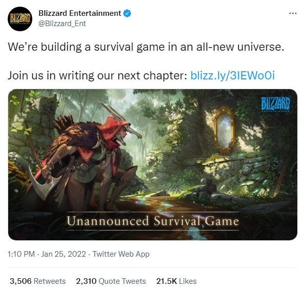 Blizzard announces 'brand-new survival game' set in new universe - Polygon