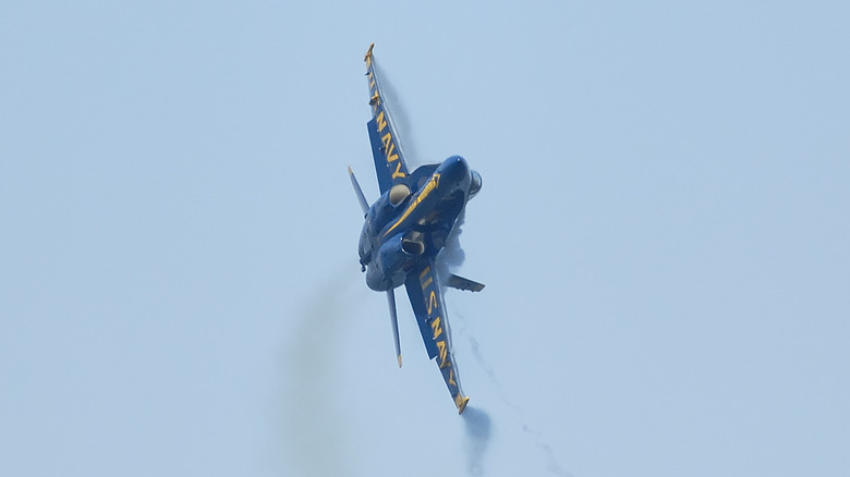 Blue Angel Aircraft in steep turn