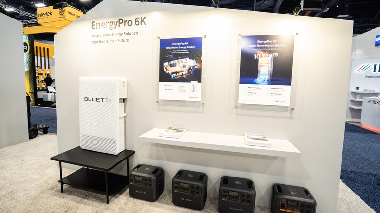 BLUETTI EnergyPro 6K promotional display at CES 2025