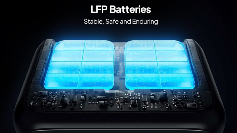 LFP batteries glowing blue