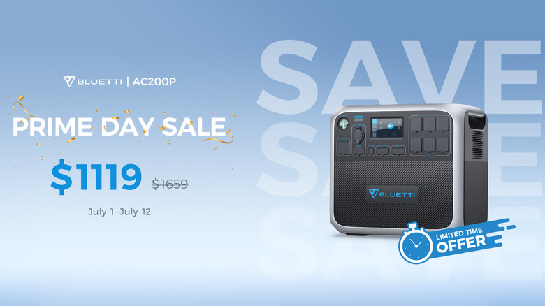 Bluetti AC200P Prime Day graphic