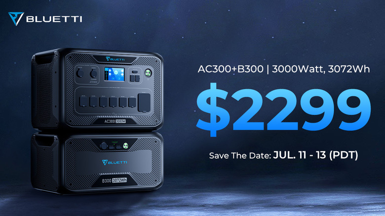 Bluetti AC300+B300 Prime Day graphic