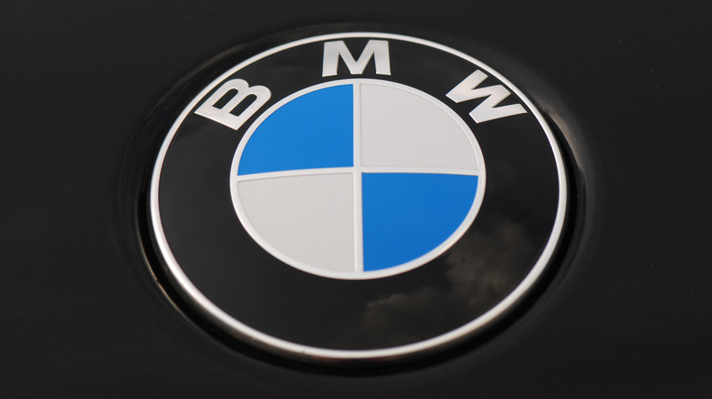 Closeup of BMW's logo