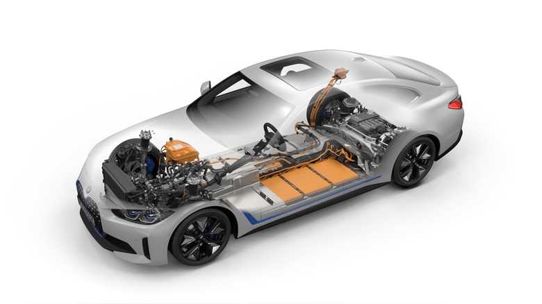 BMW i4 electric drivetrain diagram