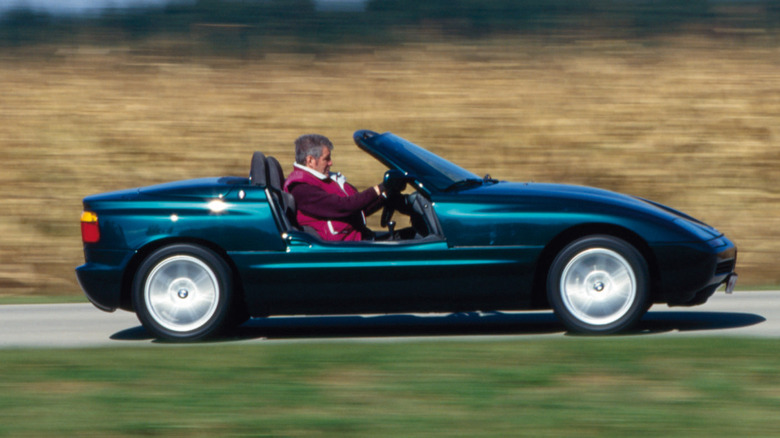 Man driving BMW Z1 doors down