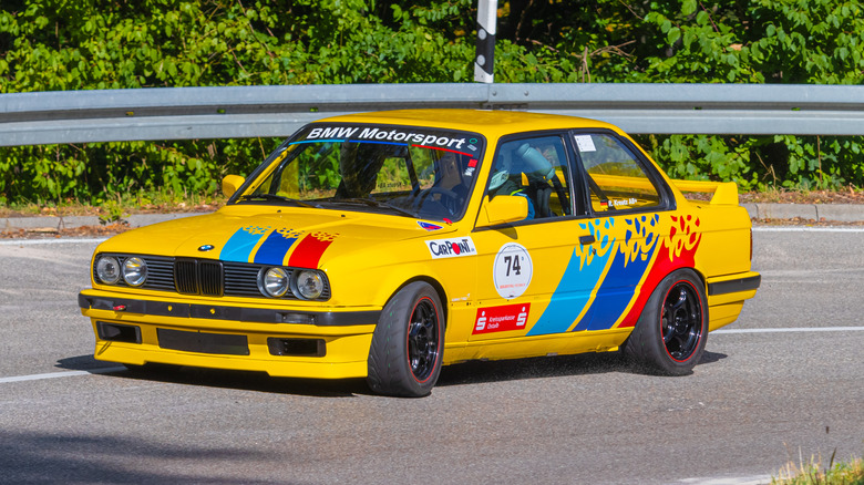 Yellow 1989 BMW E30