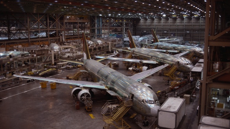 Boeing jets under construction