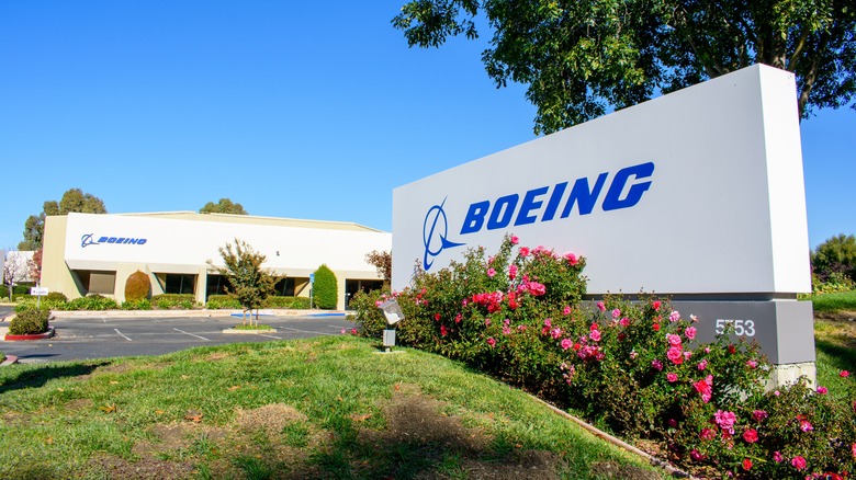 Boeing logo outside one of its offices