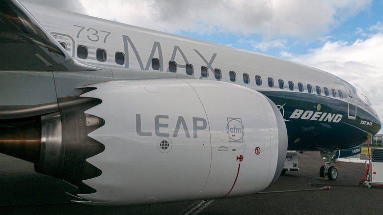 Boeing 737 Max engine closeup