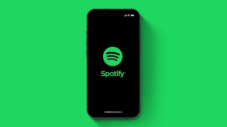phone with Spotify