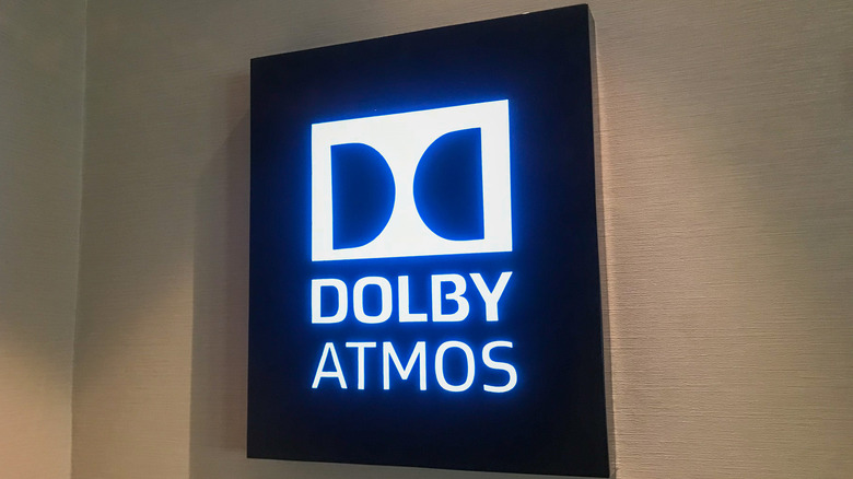 Dolby Atmos sign on wall