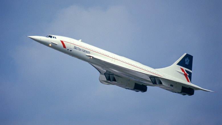 Concorde flying in the air