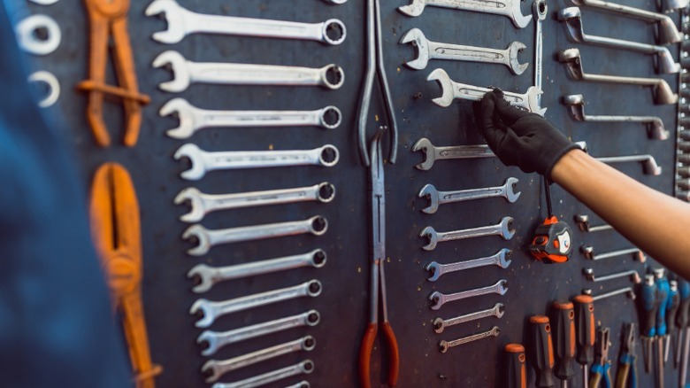 mechanic wrenches and hand tools