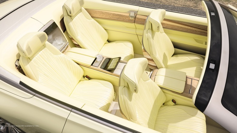 The interiors of the Cadillac Sollei Convertible