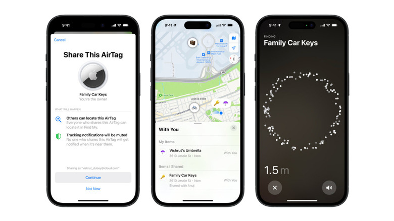 AirTag features on iPhone