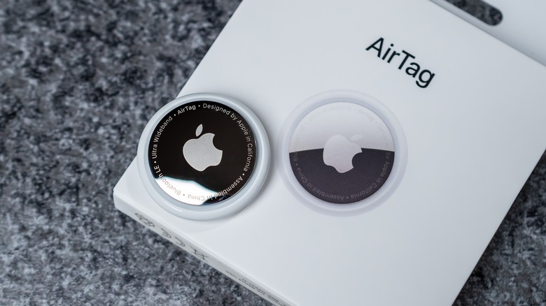 Apple AirTag on its retail packaging