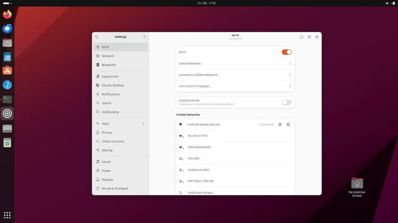 Ubuntu Linux Distro Desktop Settings 