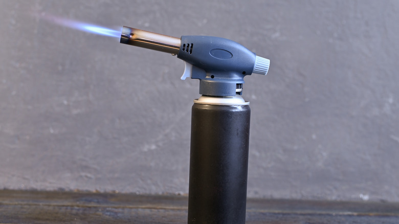 Butane torch fire