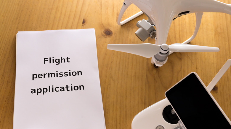 example drone flight permission application