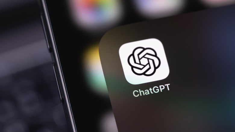 ChatGPT app logo on a smartphone screen