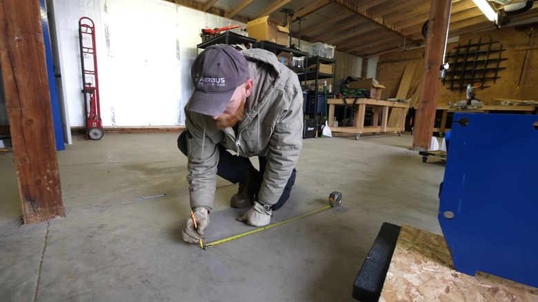 measuring for an at-home car lift