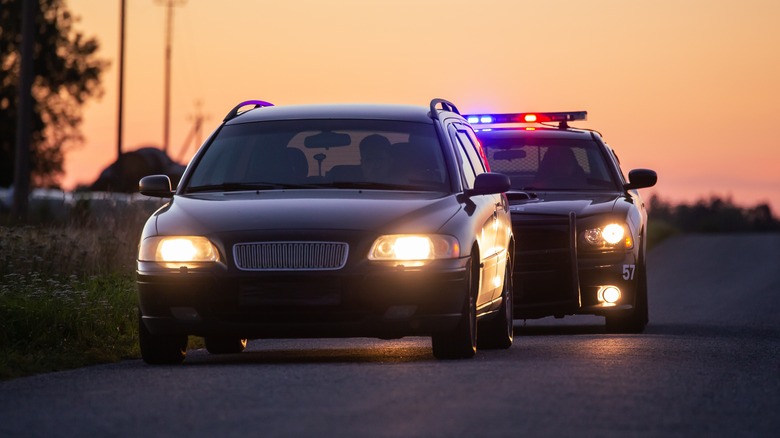 A car pulled over