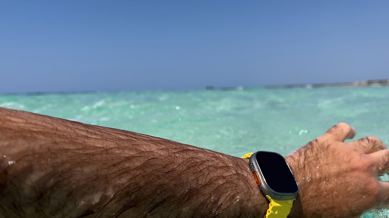 Apple Watch used while swimming in ocean