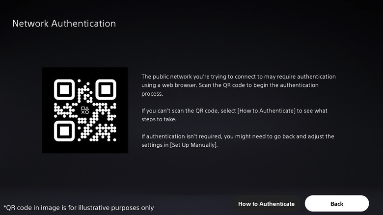 PlayStation Portal Public WiFI QR code