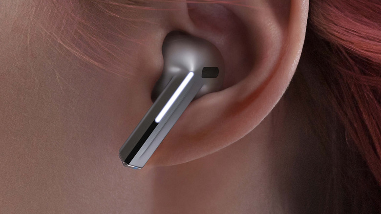 Samsung Galaxy Buds3 Pro fitted in an ear