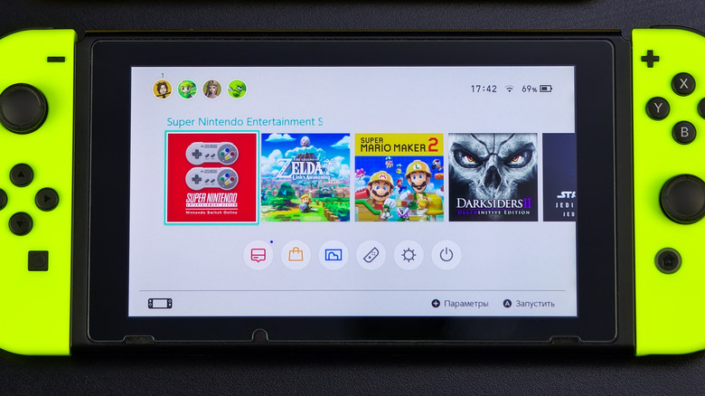 Nintendo Switch Home menu