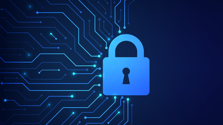 Digitally created lock with circuits