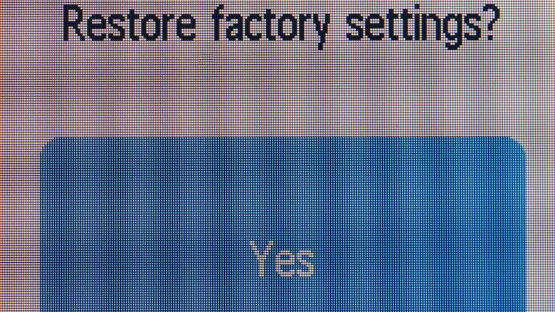 Device Restore Factory Settings