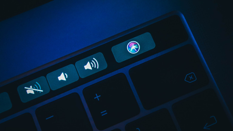 Mac keyboard touch bar volume controls