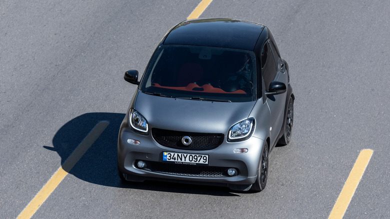 Smart EQ Fortwo on the road
