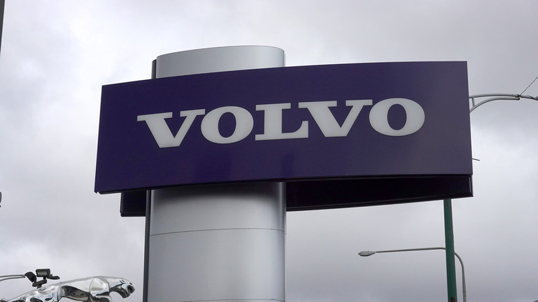 Volvo sign at a dealership