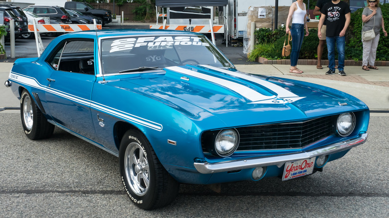 Blue Camaro Yenko side view