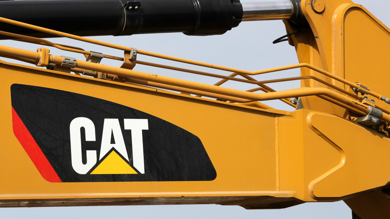 Caterpillar logo on construction equipment