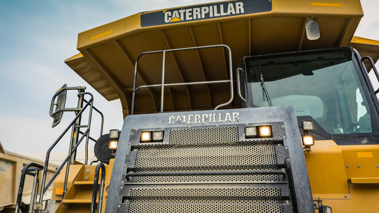 front of Caterpillar truck