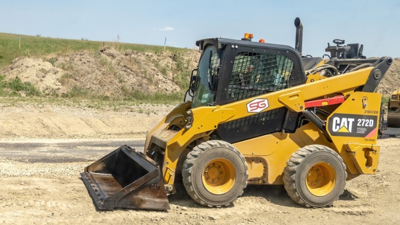 Cat Skid Steer on level ground