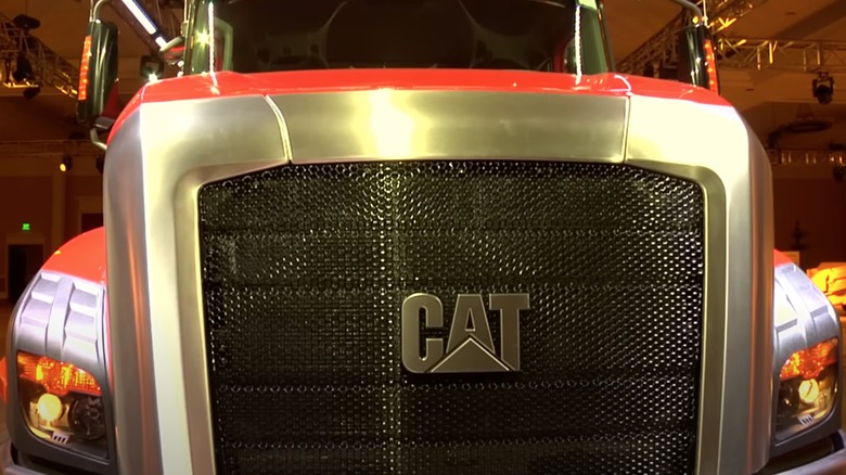 CAT logo in truck grill