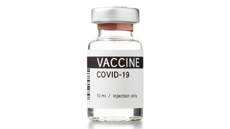 A vial of COVID-19 vaccine.