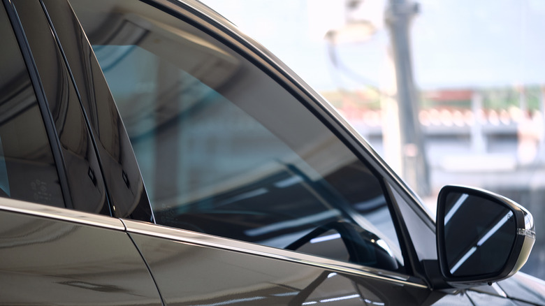 Ceramic window tint on black car