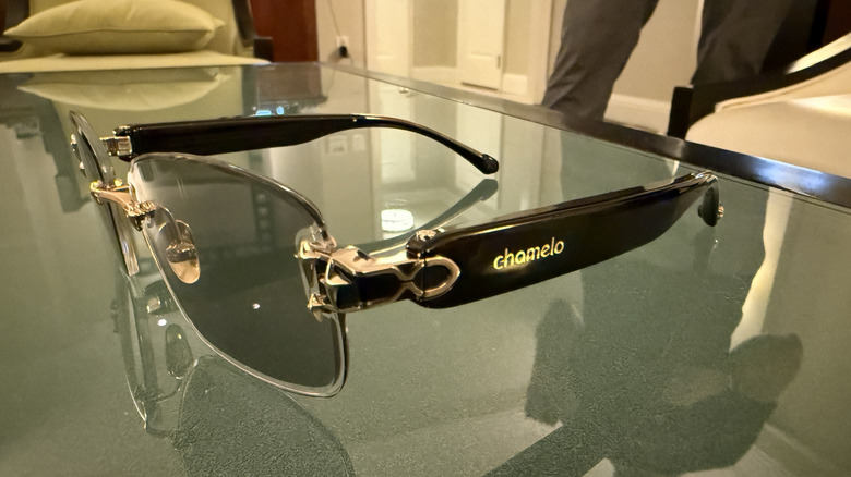 Chamelo glasses on a table