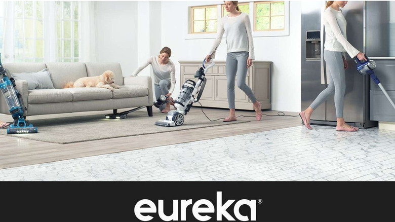 various eureka vacuum products in use 