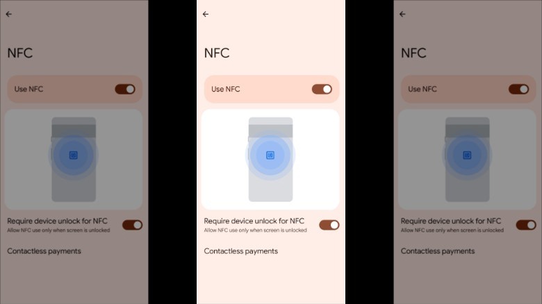 NFC screen on Android phone