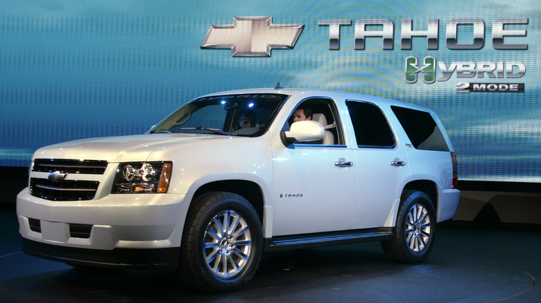 Chevrolet Tahoe Hybrid in showroom 