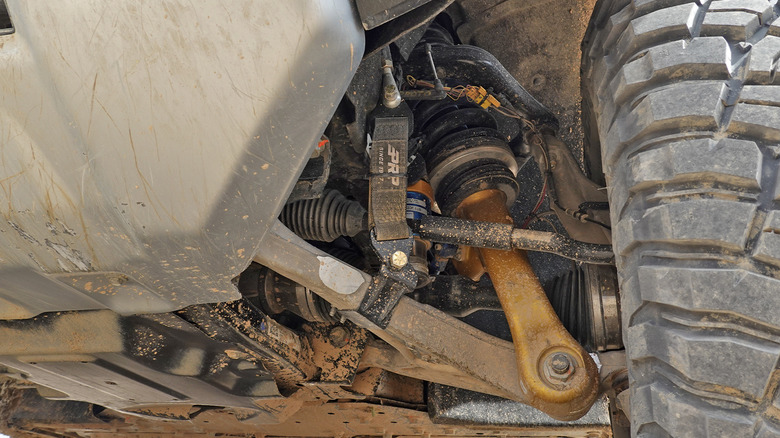 Chevrolet Silverado EV ZR2 front suspension detail