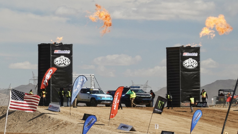 Chevrolet Silverado EV ZR2 at the Mint 400 starting line