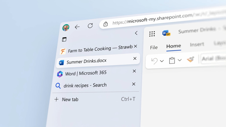 Edge with vertical tabs