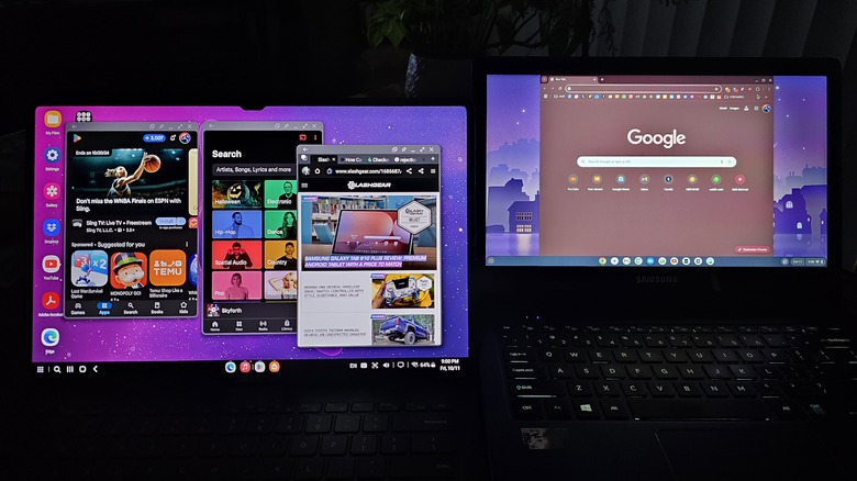 samsung dex chromebook displays